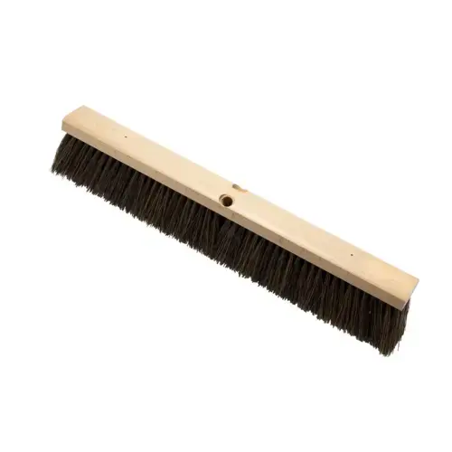 KING GARAGE PUSH BROOM HEAD - WOOD BLOCK WITH POLYPROPYLENE BRISTLES 18